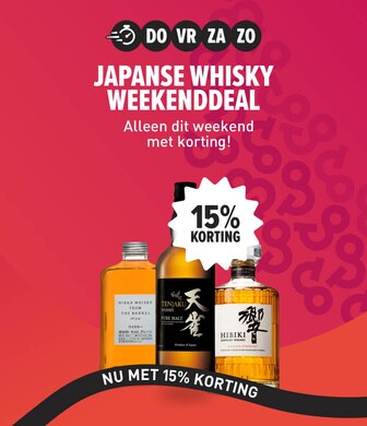 Weekenddeal: Japanse whisky met 15% korting